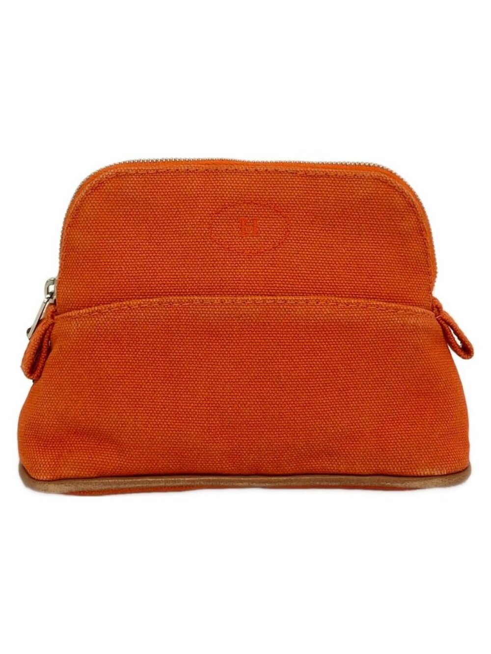 Hermes Pouch Bolide 15 Orange Light Brown Leather